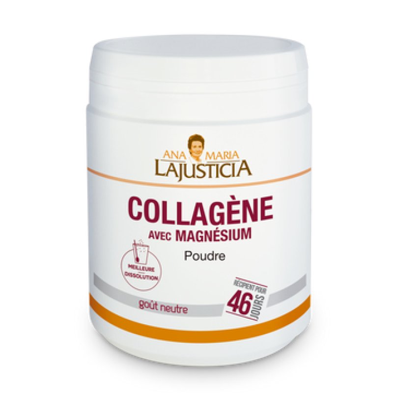 Ana Maria Lajusticia Hydrolisate Collagen Powder with Magnesium for Healthy Skin Nails Hair and Ligaments Natural