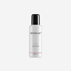 Semilac Acetone Nail Polish Remover 125ml for Hybrid UV LED Nail Polish - Dermatologically Tested Acteone Remover