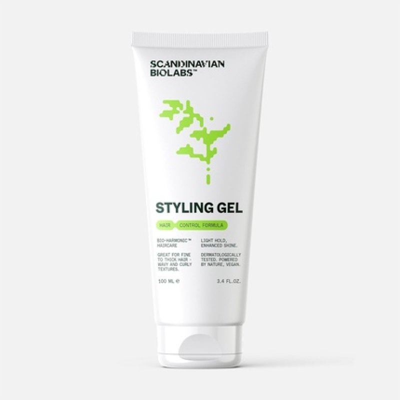 Scandinavian Biolabs Natural Hair Styling Gel 100ml - Soft Hold High Shine Look - Focus on Hair Health - Paraben