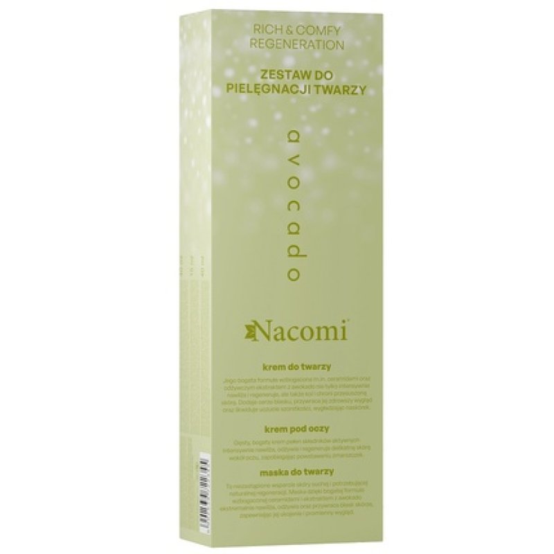 Nacomiset Face Care Avocado Cream 40ml, Face Mask 40ml, Eye Cream 15ml
