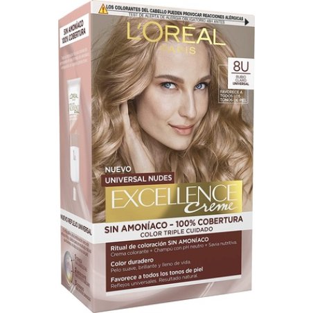 Excellence Creme Universal Nudes 8U Light Blonde Hair Dye