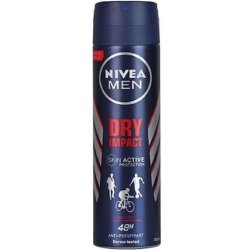 Nivea Men Dry Impact Spray Body Spray 150ml - Long-Lasting Protection