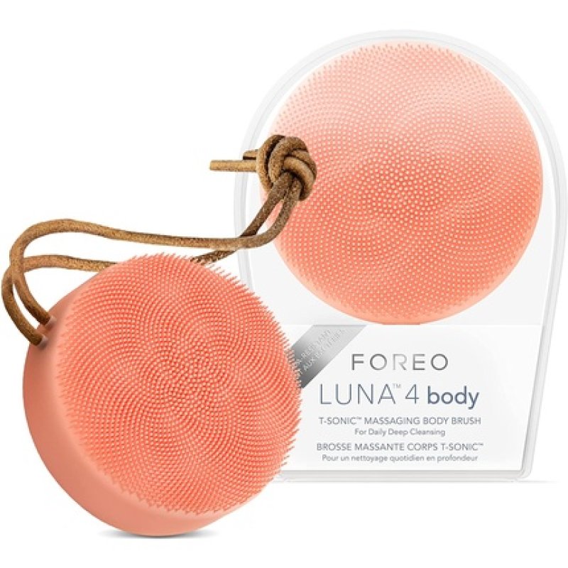 FOREO LUNA 4 Body Peach Perfect Massage Body Brush Exfoliating Scrubber Waterproof USB-Rechargeable