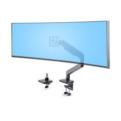 StarTech.com Monitor Desk Mount for up to 49in 32:9 Ultrawide Curved Screens, Mechanical Spring Arm, C-Clamp/Grommet,