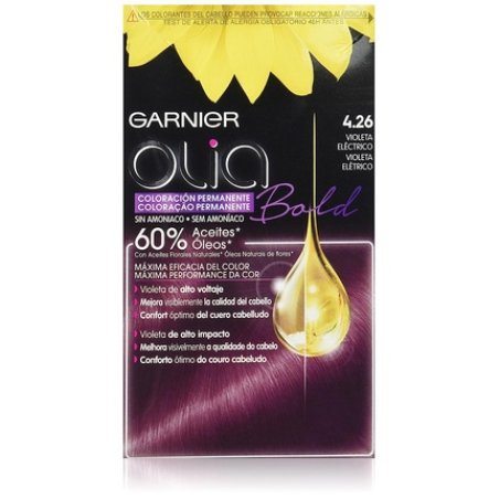 Garnier Olia Permanent Hair Color Without Ammonia with Natural Floral Oils - Bold Electric Violet 4.26