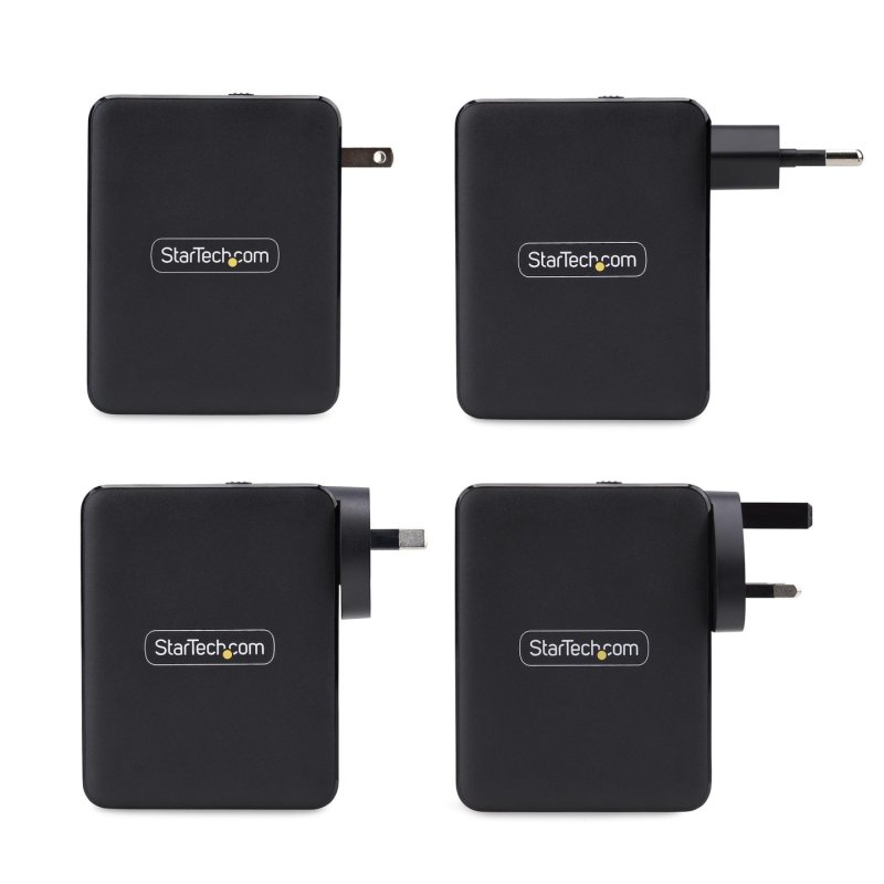 StarTech.com 140W USB-C Wall Charger, 3x USB-C/1x USB-A, PD 3.1 International GaN Power Adapter for MacBook/Dell