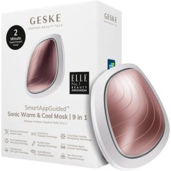 GESKE SmartAppGuided Sonic Warm & Cool Mask 9 in 1 Beauty LED Face Mask Full LED Spectrum and Red Light Therapy Heat