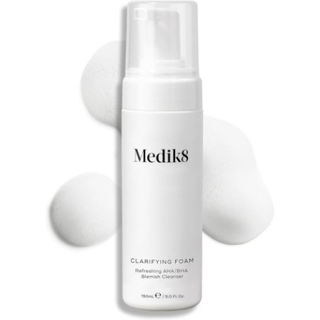 Medik8 Clarifying Foam Exfoliating AHA/BHA Facial Cleanser Purifying Decongesting Anti-Imperfection Hydrates Smooths