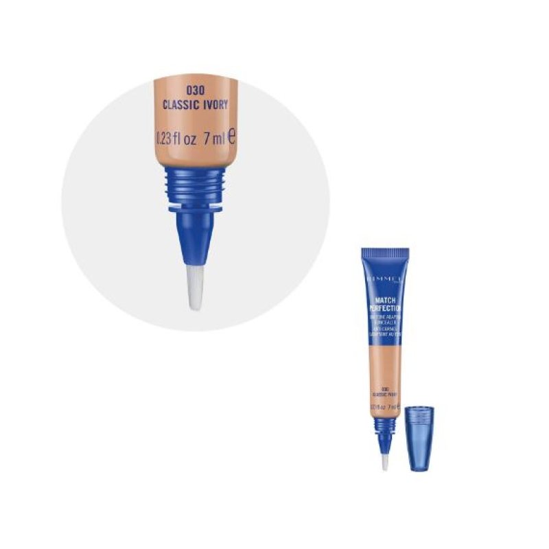 Rimmel London Match Perfection Light Coverage Blendable Liquid Concealer 030 Classic Ivory 7ml