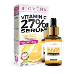 Biovène Vitamin C 27% Serum for Face Supports Radiant and Youthful Looking Skin