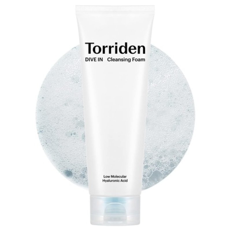 Torriden DIVE-IN Cleansing Foam Face Wash 5.07 fl oz. Hydrating Daily Facial Cleanser with Hyaluronic Acid Panthenol