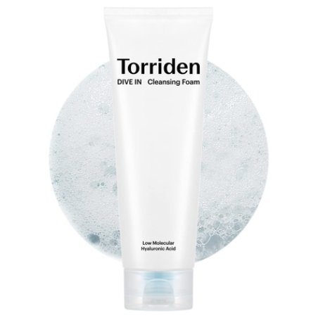 Torriden DIVE-IN Cleansing Foam Face Wash 5.07 fl oz. Hydrating Daily Facial Cleanser with Hyaluronic Acid Panthenol