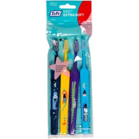 TePe Kids X-Soft Toothbrush for Children from 3 Years - Extra Soft and Colorful Brush for Gentle and Sufficient