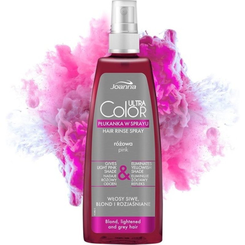 Joanna Ultra Color Pink Color Rinse Spray for Blonde and Light Hair 150ml