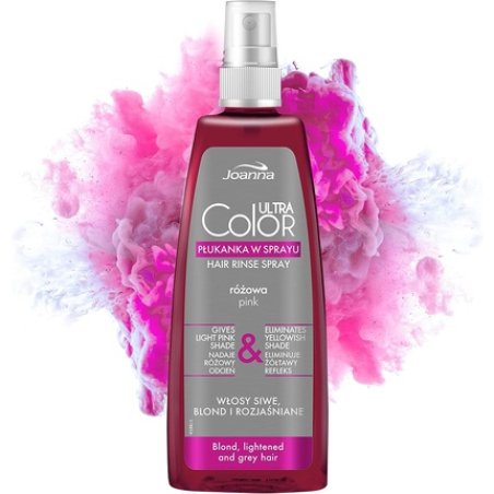 Joanna Ultra Color Pink Color Rinse Spray for Blonde and Light Hair 150ml