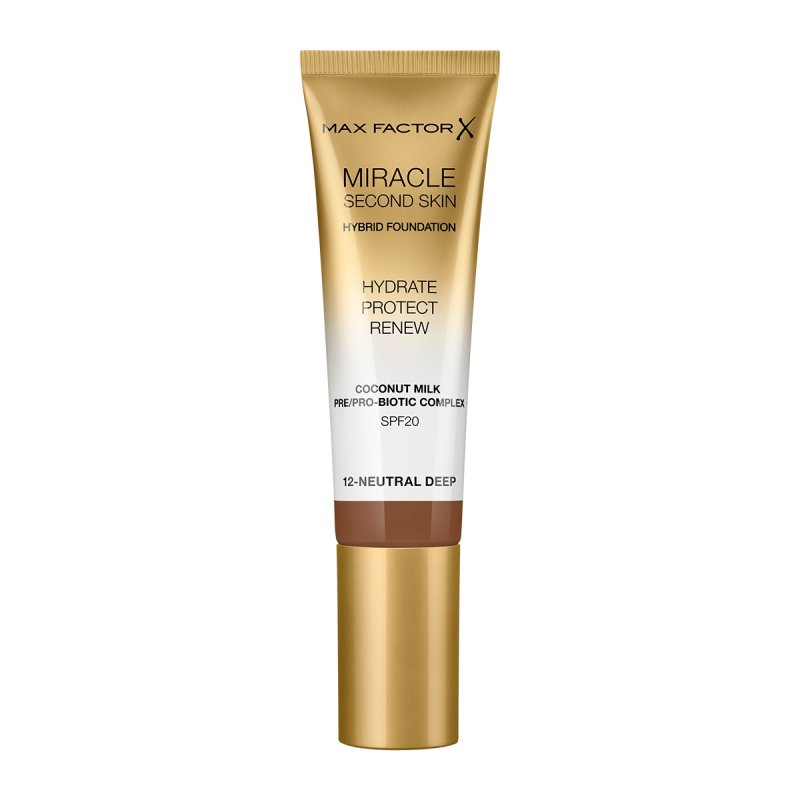 Max Factor Miracle Second Skin Hydrating Foundation Neutral Deep 30ml