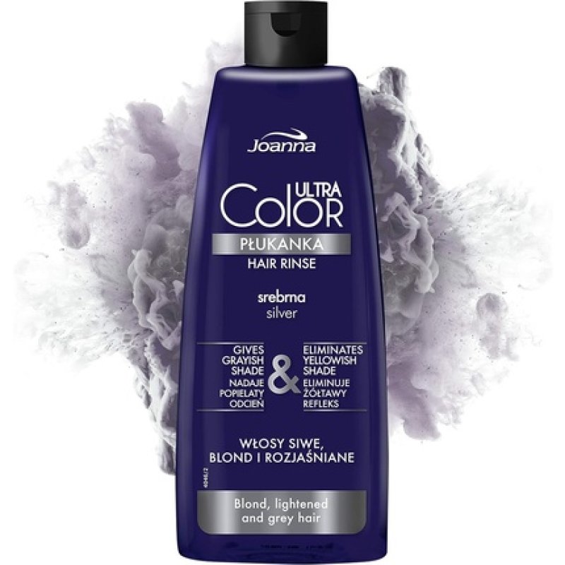 Joanna Ultra Color Silver Hair Rinse for Blonde and Light Hair Ashen Grey Shade 150ml