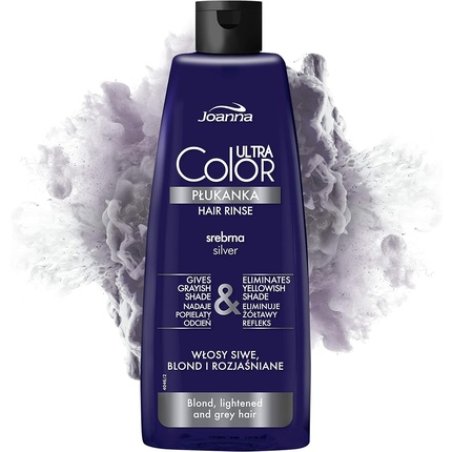 Joanna Ultra Color Silver Hair Rinse for Blonde and Light Hair Ashen Grey Shade 150ml