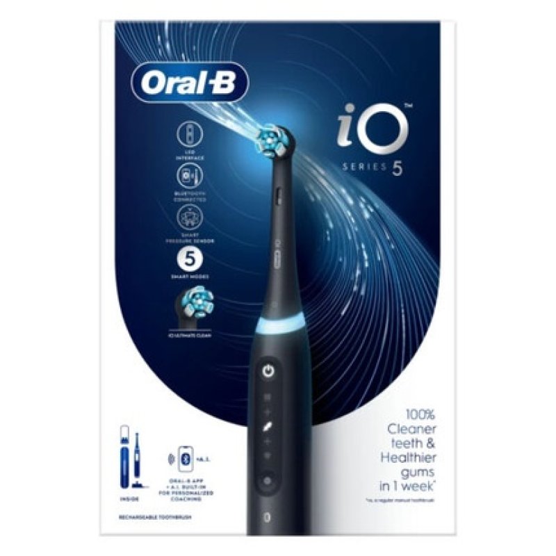 Oral-B iO Series 5 Electric Toothbrush with Travel Case - Black