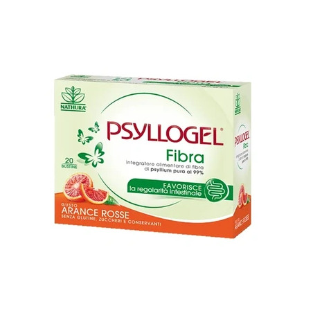 Nathura Psyllogel Fiber Giuliani 20 Sachets Orange Flavor