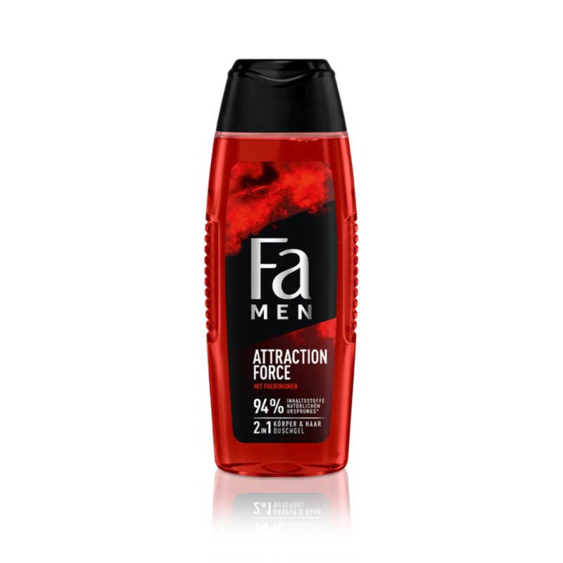 Fa Attraction Force 250 ml Gel douche Hommes Corps et cheveux Bergamote, Citron vert