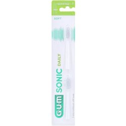 GUM Sonic Daily 2 Soft Toothbrush Heads 4110 - White