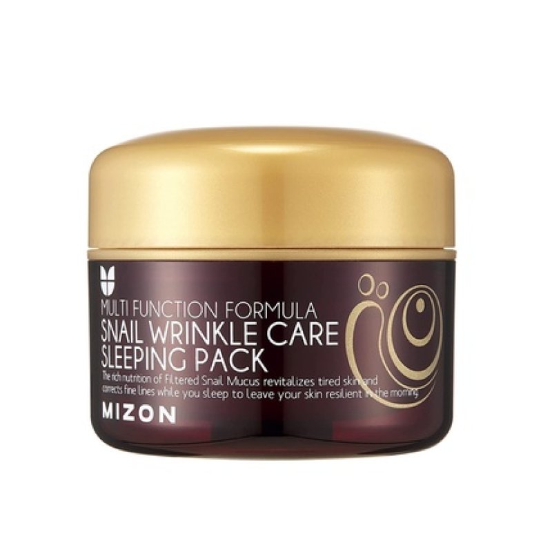 MIZON Snail Wrinkle Care Sleeping Pack Nourishing and Firming Mask for Damaged Skin 2.7 FL oz
