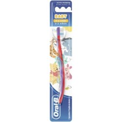 Oral-B Manual Toothbrush for Children with Winnie The Pooh Characters 0-2 Years Extra Soft Bristles Assorted Colors