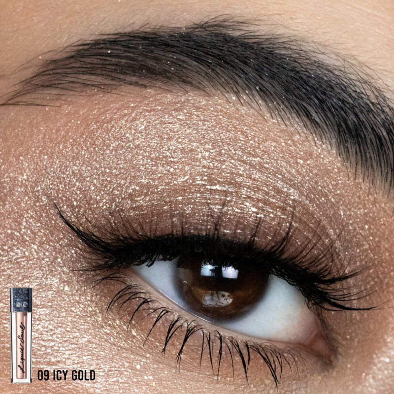 Mulac Cosmetics Liquid Soul Face Eyes Lips All Over Liquid Pigment 09 Icy Gold