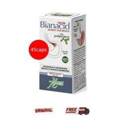 Aboca Bianacid Neo Acidity and Reflux Stomach Heartburn Relief 45 Capsules