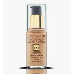 Max Factor Face Finity 3 in 1 Foundation SPF20 77 Soft Honey 30g