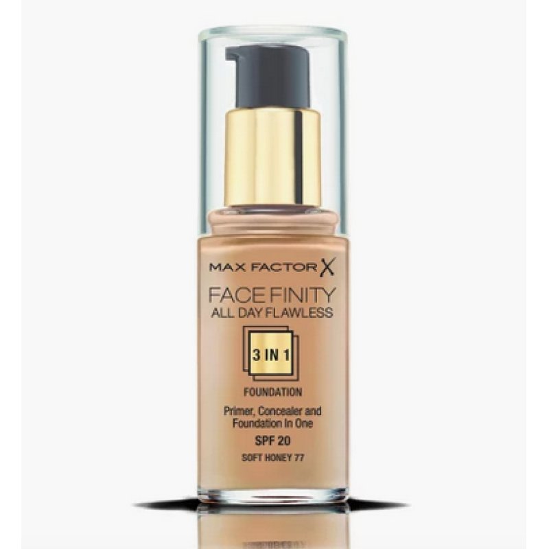 Max Factor Face Finity 3 in 1 Foundation SPF20 77 Soft Honey 30g