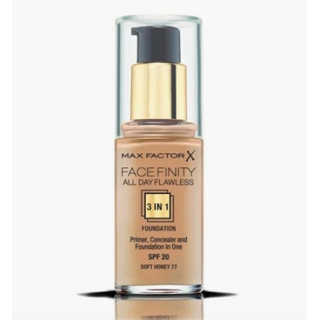 Max Factor Facefinity All Day Flawless 3 In 1 Bottle liquid 77 Soft Honey