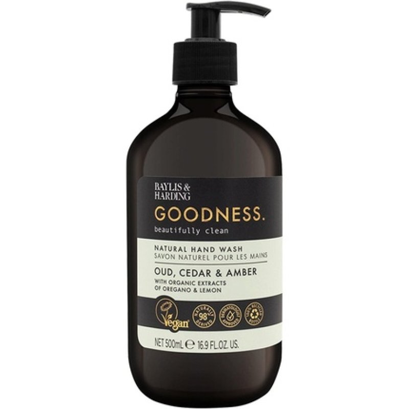 Baylis & Harding Goodness Oud Cedar & Amber Natural Hand Wash 500ml