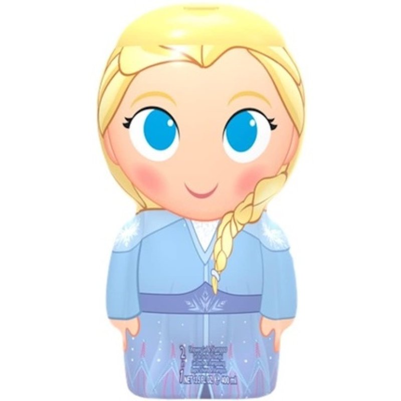 Frozen II Shower Gel & Shampoo with Mild Care Formula 400ml - Elsa 3D Figure