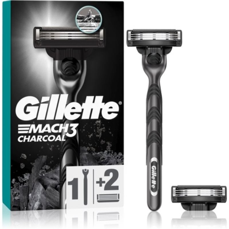 Gillette Mach3 Charcoal Razor 2 Replacement Blades