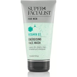 Super Facialist for Men Energising Face Wash with Vitamin B3 Hyaluronic Acid Magnesium and Vitamin E 150ml