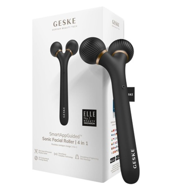 GESKE SmartAppGuided Sonic Facial Roller 4 in 1 for Face