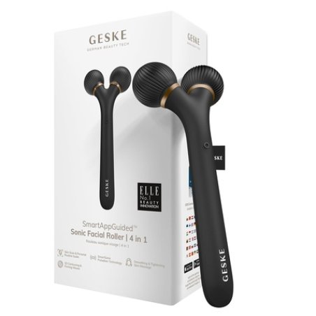 GESKE SmartAppGuided Sonic Facial Roller 4 in 1 for Face