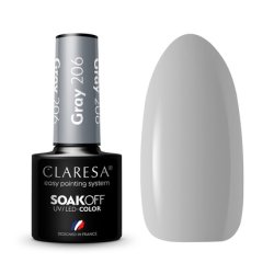 Claresa UV LED Nail Polish Collection Hybrid Manicure Soak Off Grey Color 5ml