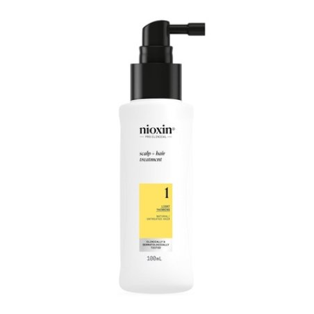 Nioxin Scalp Hair System 1 Hair Thickening Treatment Niacinamide Serum for Untreated Hair with Biotin & Caffeine 100ml