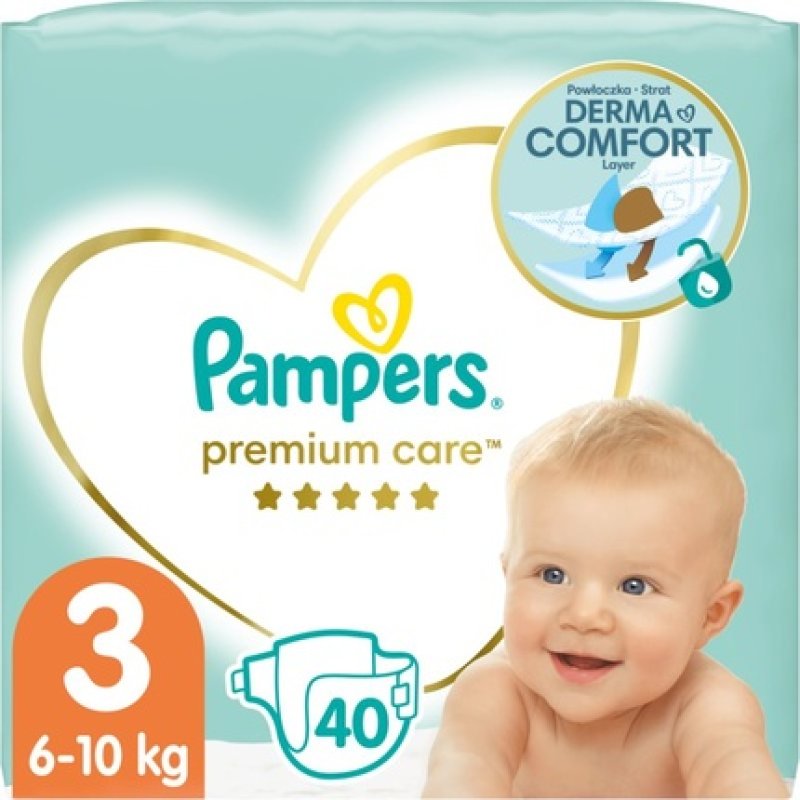 Pampers Premium Care 3 Diapers 40 Count