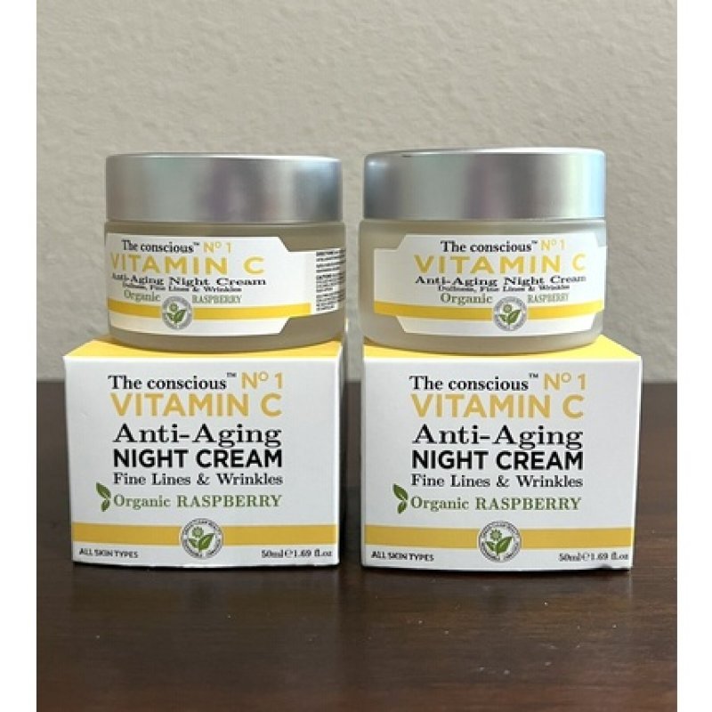 Biovene Barcelona The Conscious Vitamin C Anti-Aging Night Cream Raspberry