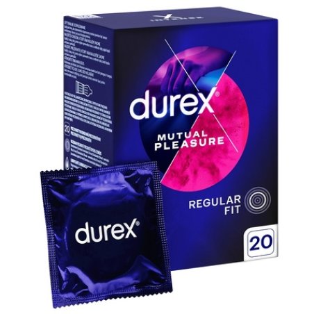 Durex Mutual Pleasure Condoms With Dots And Performa Gel - 20 Pieces