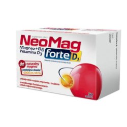 Neomag Forte MAGNEZ Magnesium Vitamin B6 and Vitamin D3 50 Tablets - Free Shipping