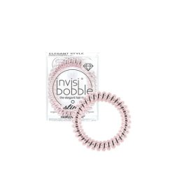 Invisibobble Slim Hair Ties Pink 3 Thin Hair Ties for Girls & Women Elegant Look & Strong Hold Designed in the Heart of