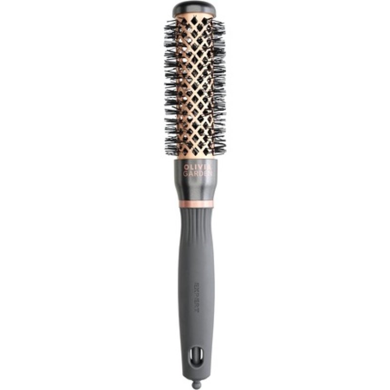 Olivia Garden Expert Blowout Heat Nylgard Bristles 25mm Bronze High-performance Blowout Hair Brush for Thicker, Frizzy