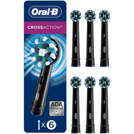 Oral-B CrossAction 8006540887165 tête de brosses 6 pièce(s) Noir