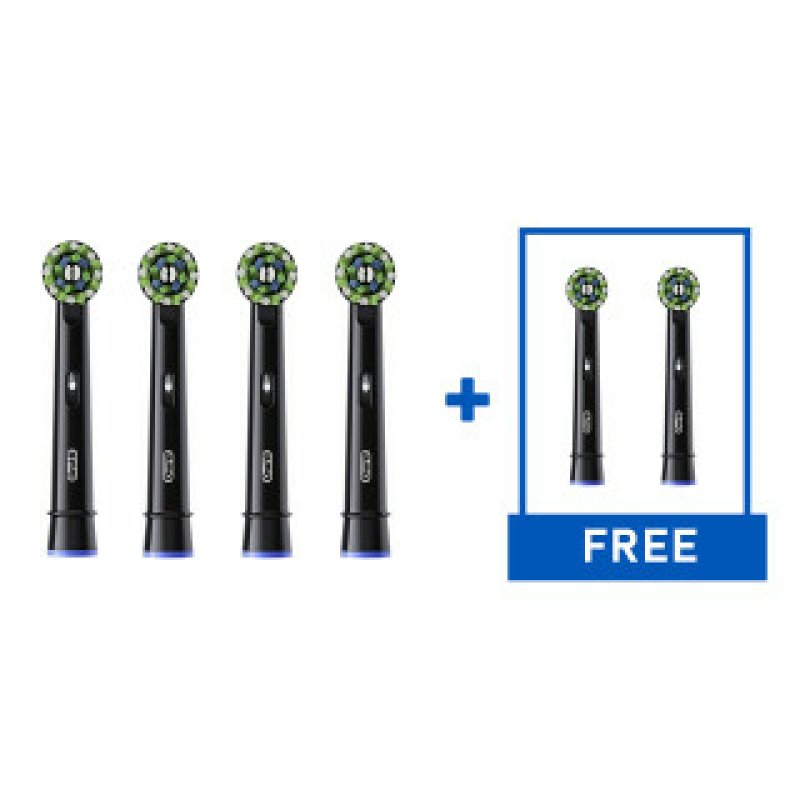 Oral-B CrossAction 8006540887165 tête de brosses 6 pièce(s) Noir