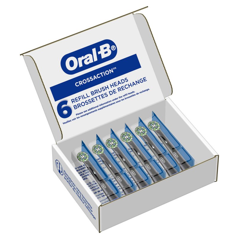 Oral-B Pro Cross Action Black Refill 6 Units